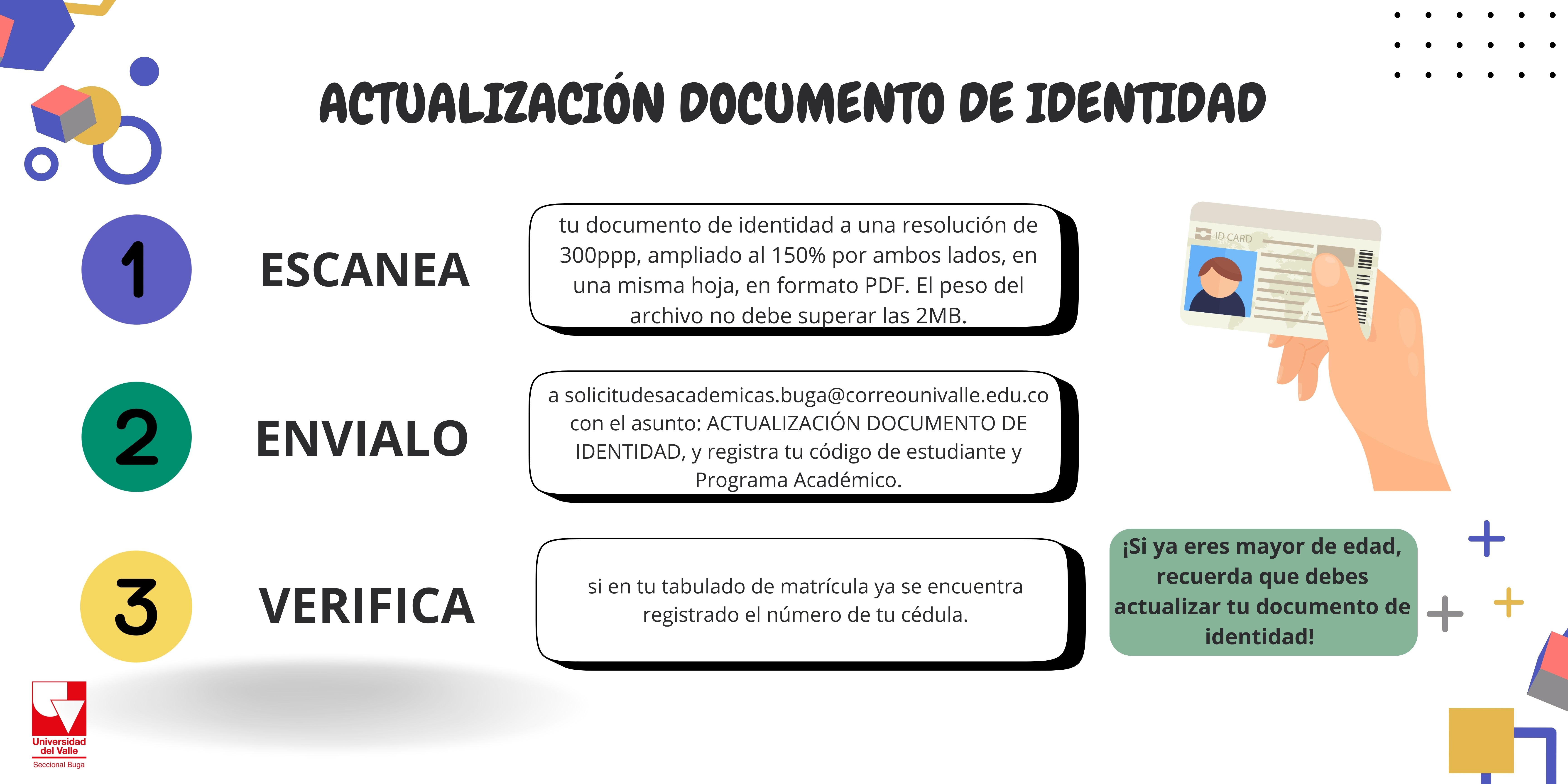 Actualización Documento de Identidad Univalle